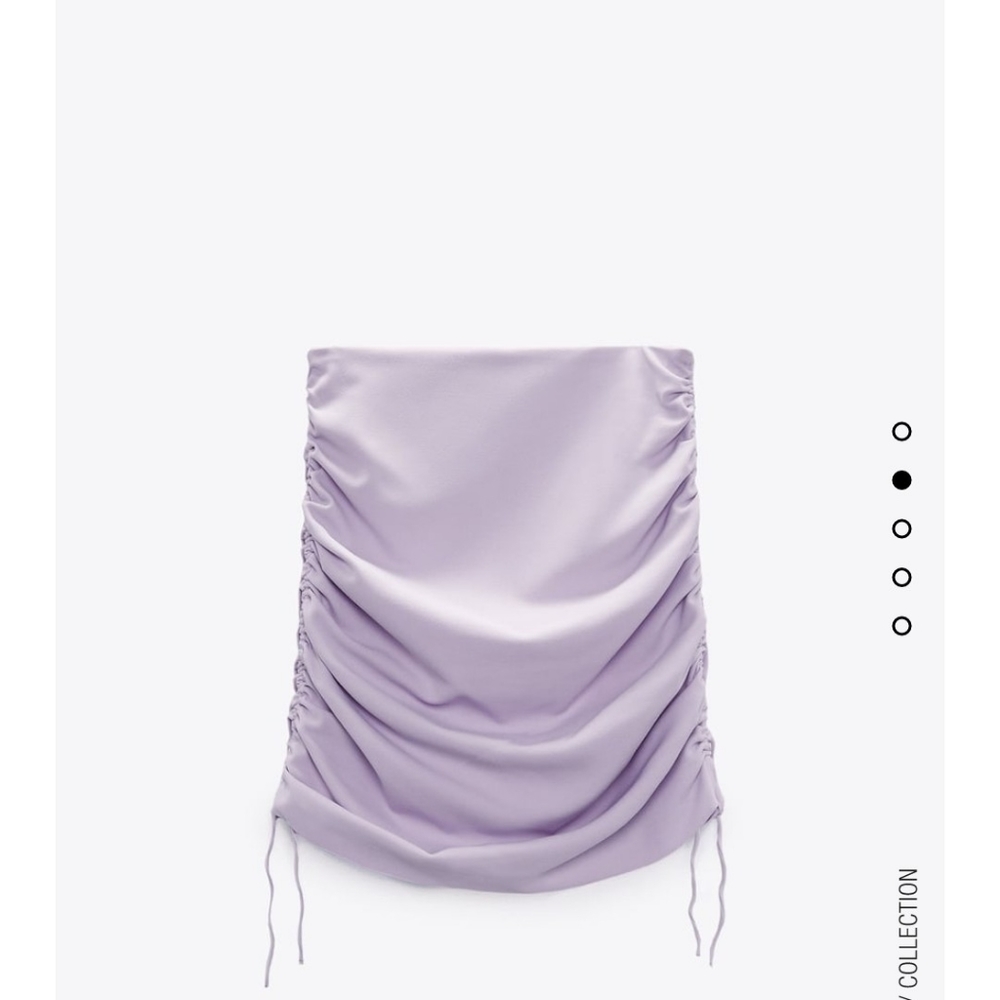 Zara Ruched Mini Skirt - Picture 2 of 4